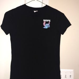 black disney t shirt with stitch